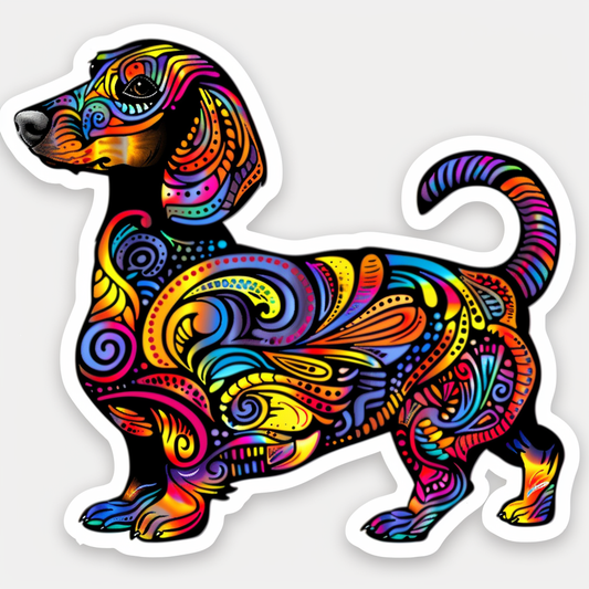 Dachshund Dog Vinyl Decal Sticker for Car, Laptop, Tumbler and more # F013065