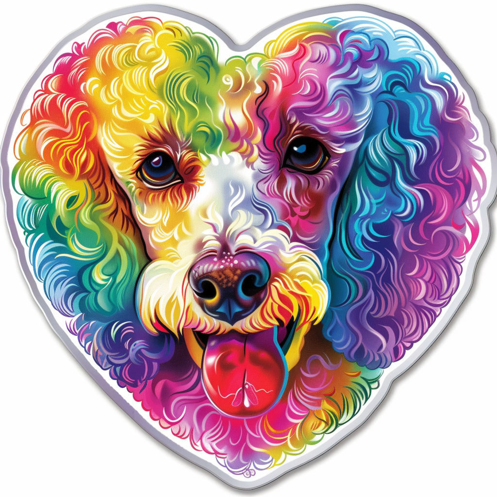 Poodle Dog heartcore Vinyl Decal Sticker for Car, Laptop, Tumbler and more # F012307