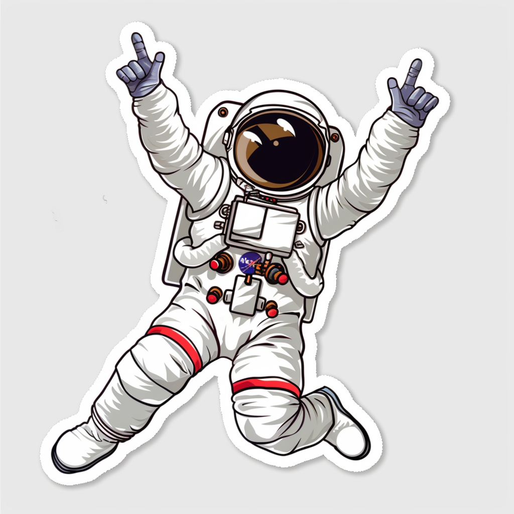 Sticker of an astronaut majestic Expressive surreal Vinyl Decal Sticker for Car, Laptop, Tumbler and more # F021988
