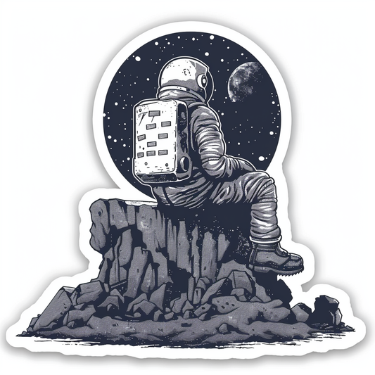 Astronaut majestic Expressive surreal Vinyl Decal Sticker for Car, Laptop, Tumbler and more # F016973