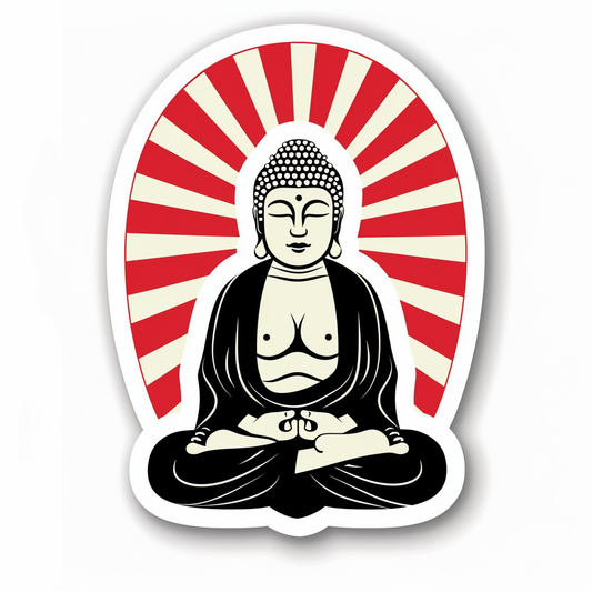 Buddha majestic Expressive surreal Vinyl Decal Sticker for Car, Laptop, Tumbler and more # F017087