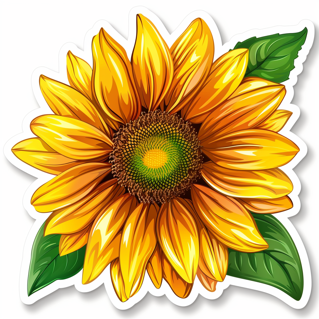 Sunflower flower majestic Expressive surreal Vinyl Decal Sticker for Car, Laptop, Tumbler and more # F022920