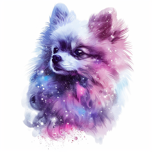 Sticker of a Pomeranian Dog galaxy majestic Expressive surreal Vinyl Decal Sticker for Car, Laptop, Tumbler and more # F013967