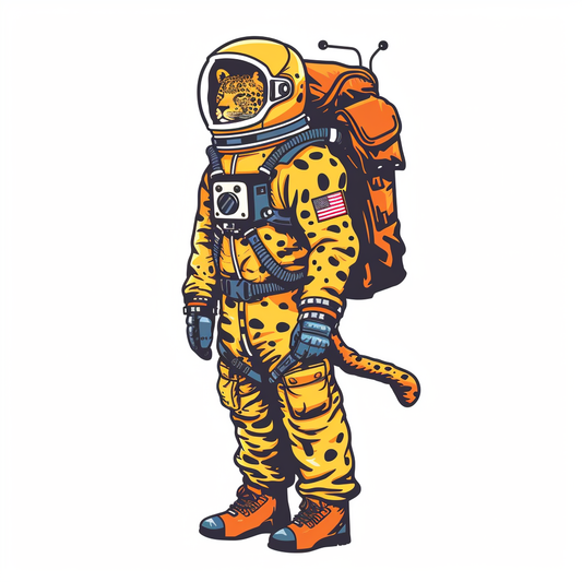 Leopard majestic Expressive surreal Vinyl Decal Sticker for Car, Laptop, Tumbler and more # F022517