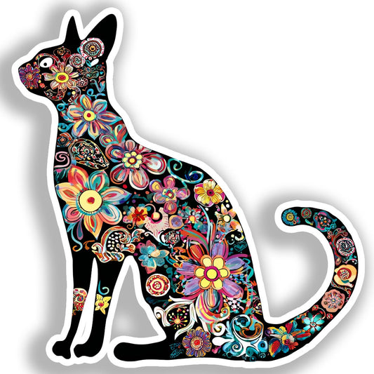 Abyssian Cat Vinyl Decal Sticker for Car, Laptop, Tumbler and more # A018842-4" x 4"