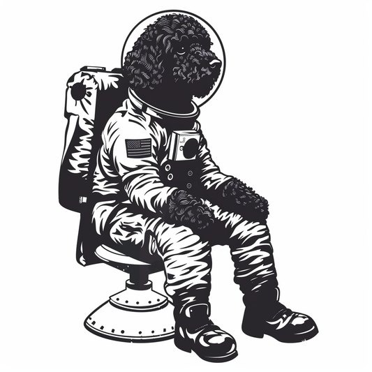 Poodle Dog astronaut Vinyl Decal Sticker for Car, Laptop, Tumbler and more # F012511