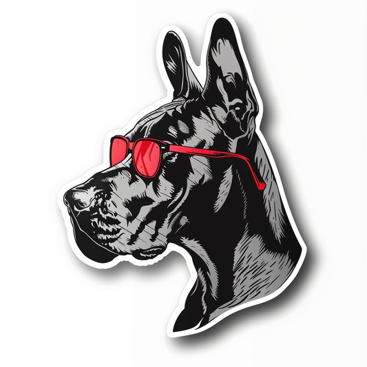 Great Dane Dog Expressive surreal Vinyl Decal Sticker for Car, Laptop, Tumbler and more # F022678