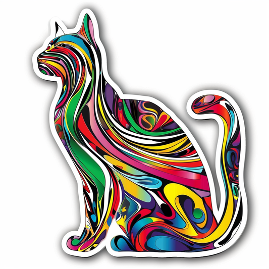 American Shorthair Cat majestic Expressive surreal Vinyl Decal Sticker for Car, Laptop, Tumbler and more # F018689