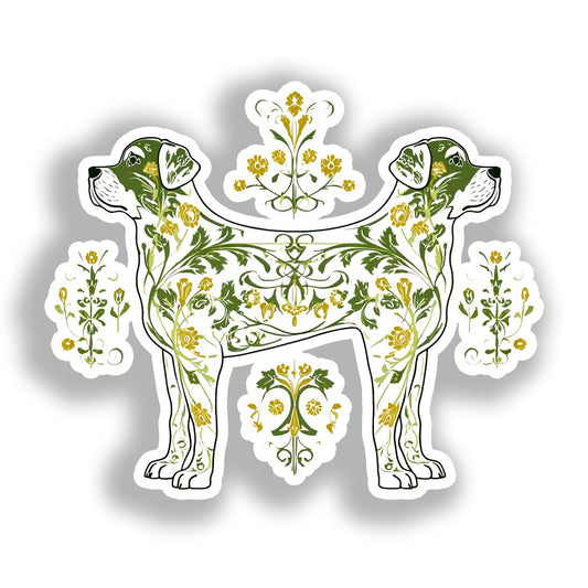 Rottweiler Dog Vinyl Decal Sticker for Car, Laptop, Tumbler and more # A017980-4" x 4"