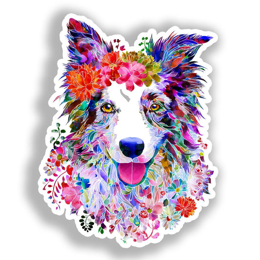 Border Callie Dog Vinyl Decal Sticker for Car, Laptop, Tumbler and more # A019012-4" x 4"