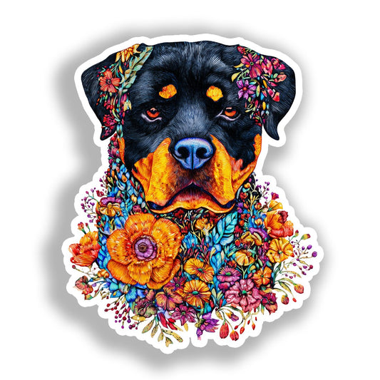 Rottweiler Dog Vinyl Decal Sticker for Car, Laptop, Tumbler and more # A017991-4" x 4"