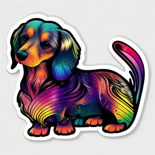 Heartcore Dachshund Dog Vinyl Decal Sticker for Car, Laptop, Tumbler and more # F012722