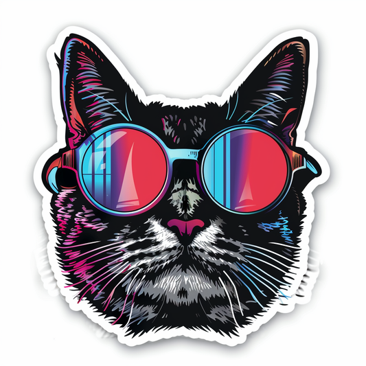 American Shorthair Cat majestic Expressive surreal Vinyl Decal Sticker for Car, Laptop, Tumbler and more # F018648