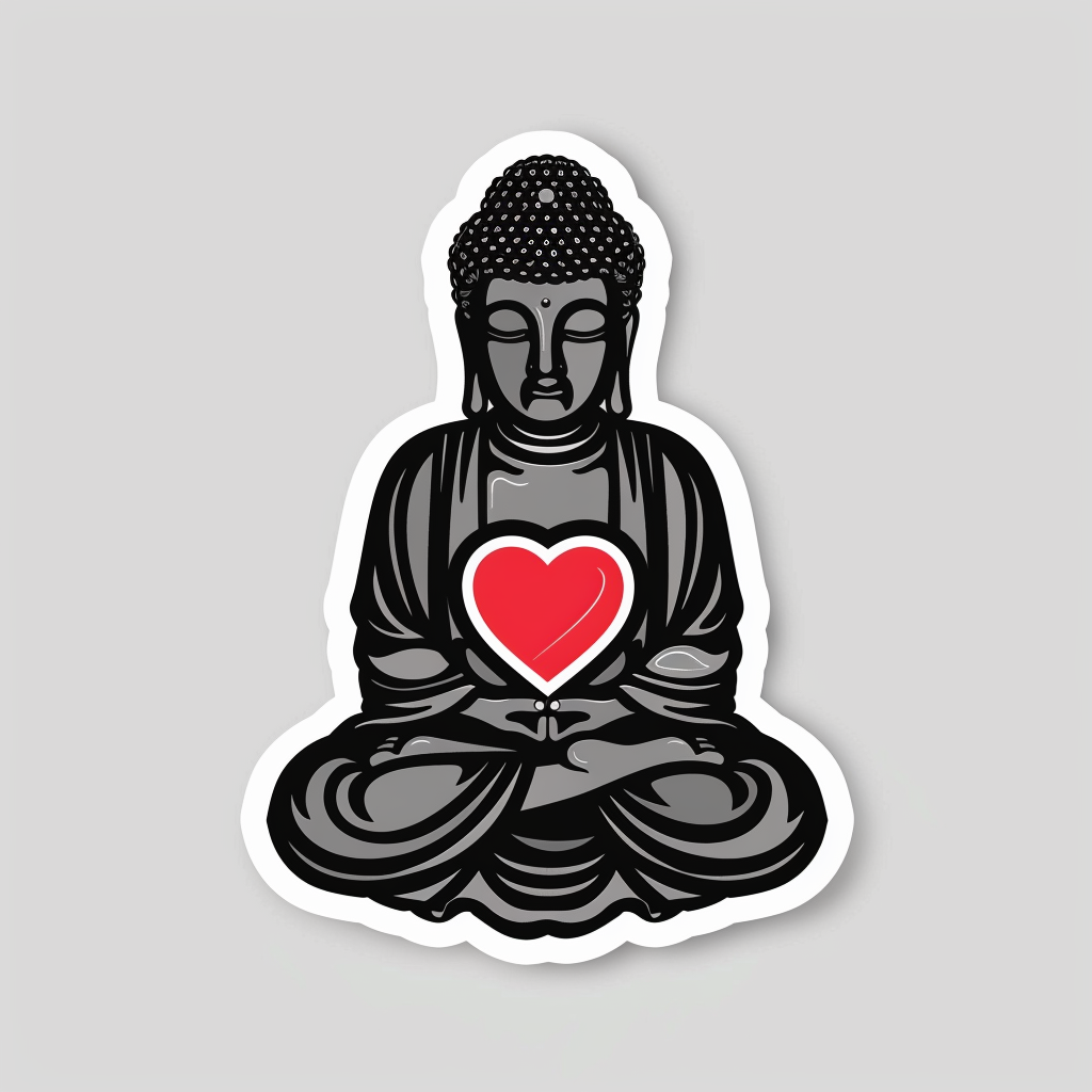 Buddha majestic Expressive surreal Vinyl Decal Sticker for Car, Laptop, Tumbler and more # F017098