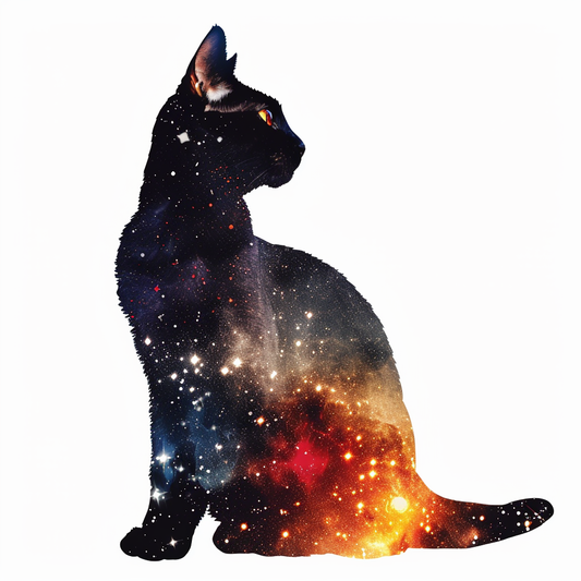Abyssinian Cat astronaut majestic Expressive surreal Vinyl Decal Sticker for Car, Laptop, Tumbler and more # F021167-4" x 4"
