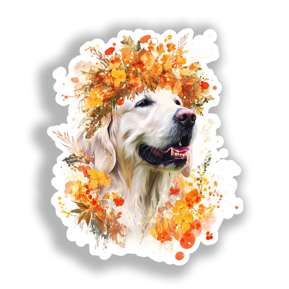 Golden Retriever Dog Vinyl Decal Sticker for Car, Laptop, Tumbler and more # A019541-4" x 4"
