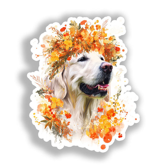 Golden Retriever Dog Vinyl Decal Sticker for Car, Laptop, Tumbler and more # A019541-4" x 4"