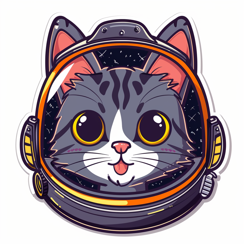 Cute and Adorable American Shorthair Expressive surreal Vinyl Decal Sticker for Car, Laptop, Tumbler and more # F018769