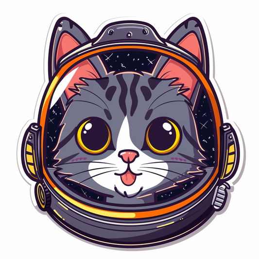 Cute and Adorable American Shorthair Expressive surreal Vinyl Decal Sticker for Car, Laptop, Tumbler and more # F018769