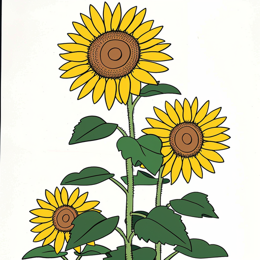 Sunflowers Expressive surreal Vinyl Decal Sticker for Car, Laptop, Tumbler and more # F018110