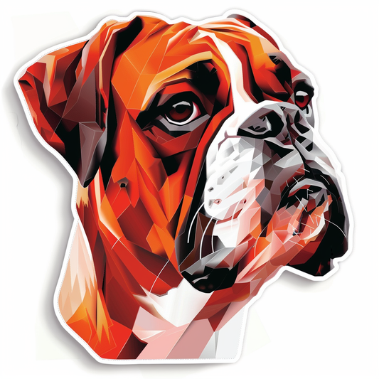 Boxer DogWhite  Vinyl Decal Sticker for Car, Laptop, Tumbler and more # F07460