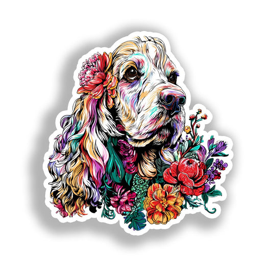 Cocker Spaniel Dog Vinyl Decal Sticker for Car, Laptop, Tumbler and more # A019799-4" x 4"