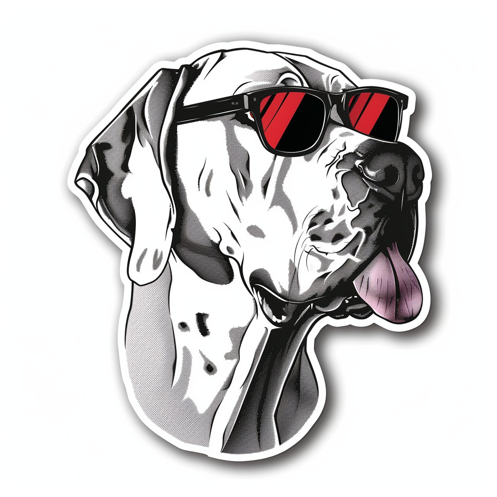 Great Dane Dog Expressive surreal Vinyl Decal Sticker for Car, Laptop, Tumbler and more # F022661