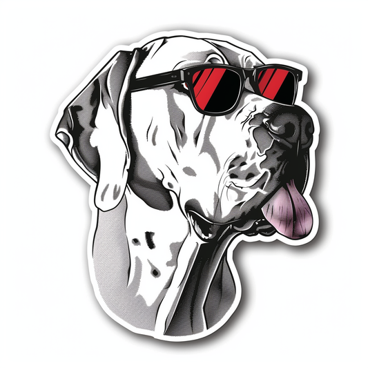 Great Dane Dog Expressive surreal Vinyl Decal Sticker for Car, Laptop, Tumbler and more # F022661