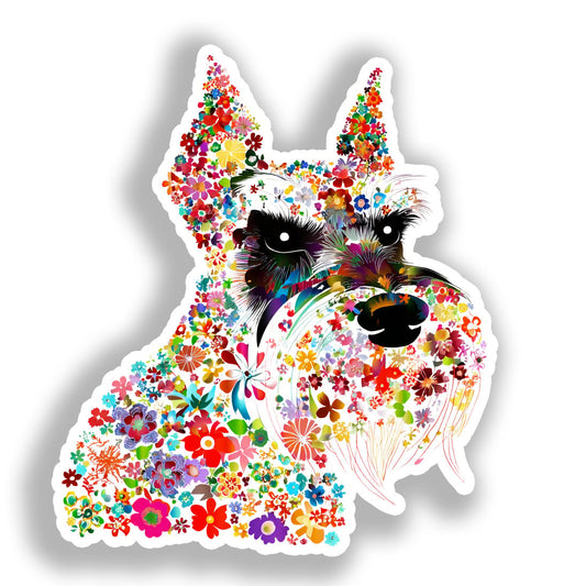 Miniature Schnauzer Dog Vinyl Decal Sticker for Car, Laptop, Tumbler and more # A019292-4" x 4"