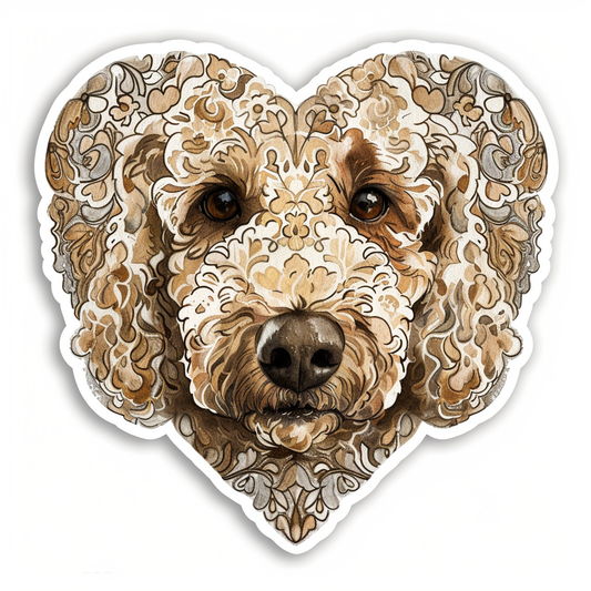 Poodle Dog heartcore Vinyl Decal Sticker for Car, Laptop, Tumbler and more # F012333