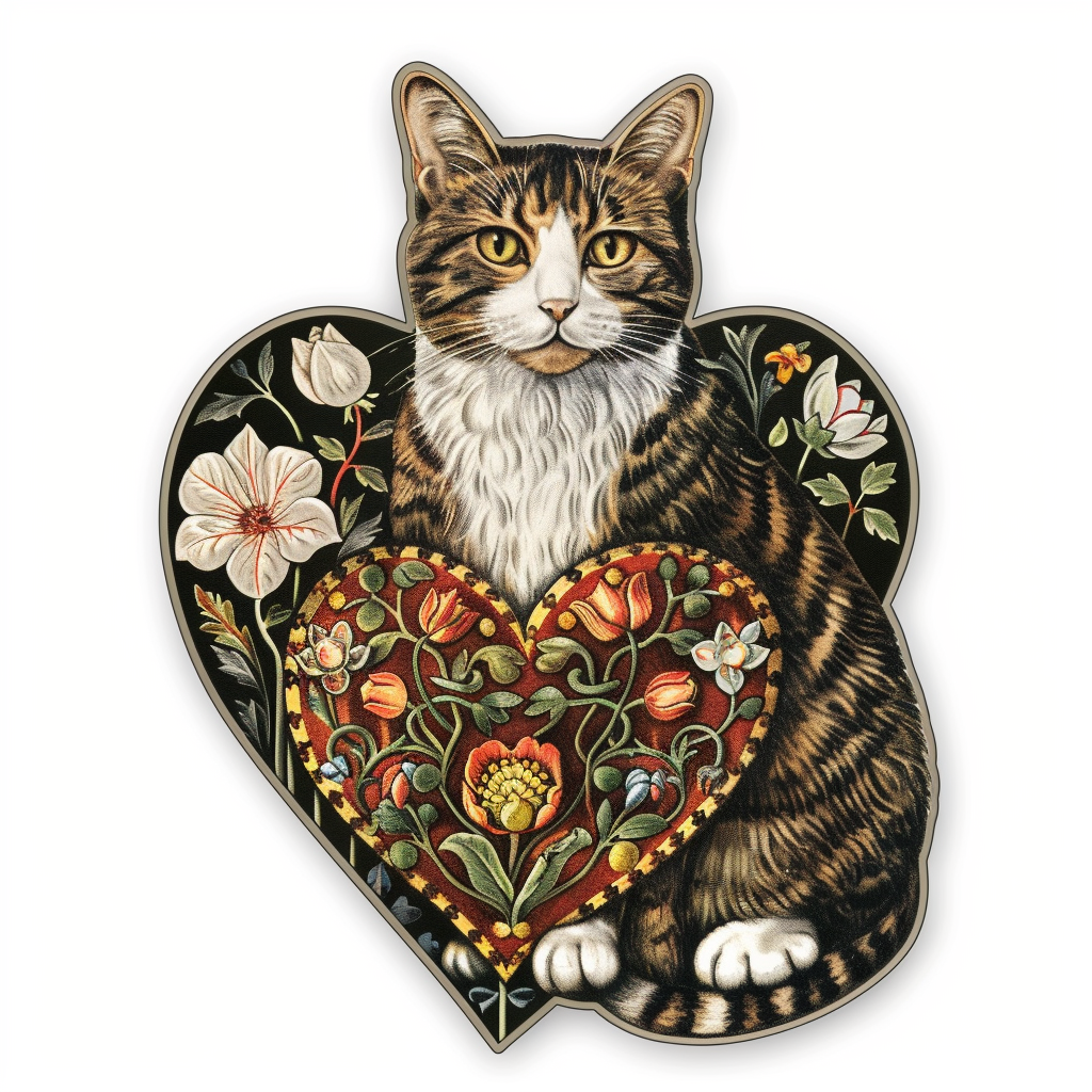 American Shorthair Cat majestic Expressive surreal Vinyl Decal Sticker for Car, Laptop, Tumbler and more # F018864