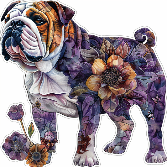 Bulldog Dog majestic Expressive surreal Vinyl Decal Sticker for Car, Laptop, Tumbler and more # F017584