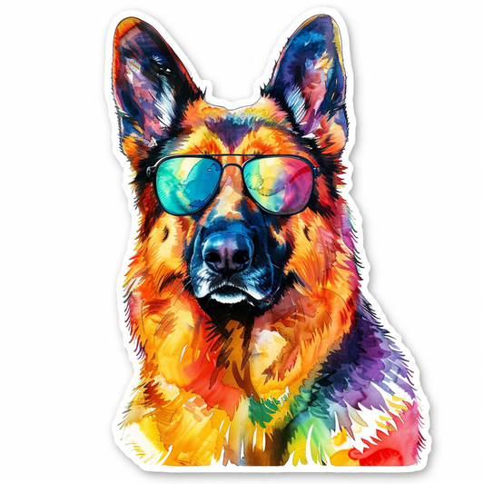 German Shepherd Dog Vinyl Decal Sticker for Car, Laptop, Tumbler and more # F011593