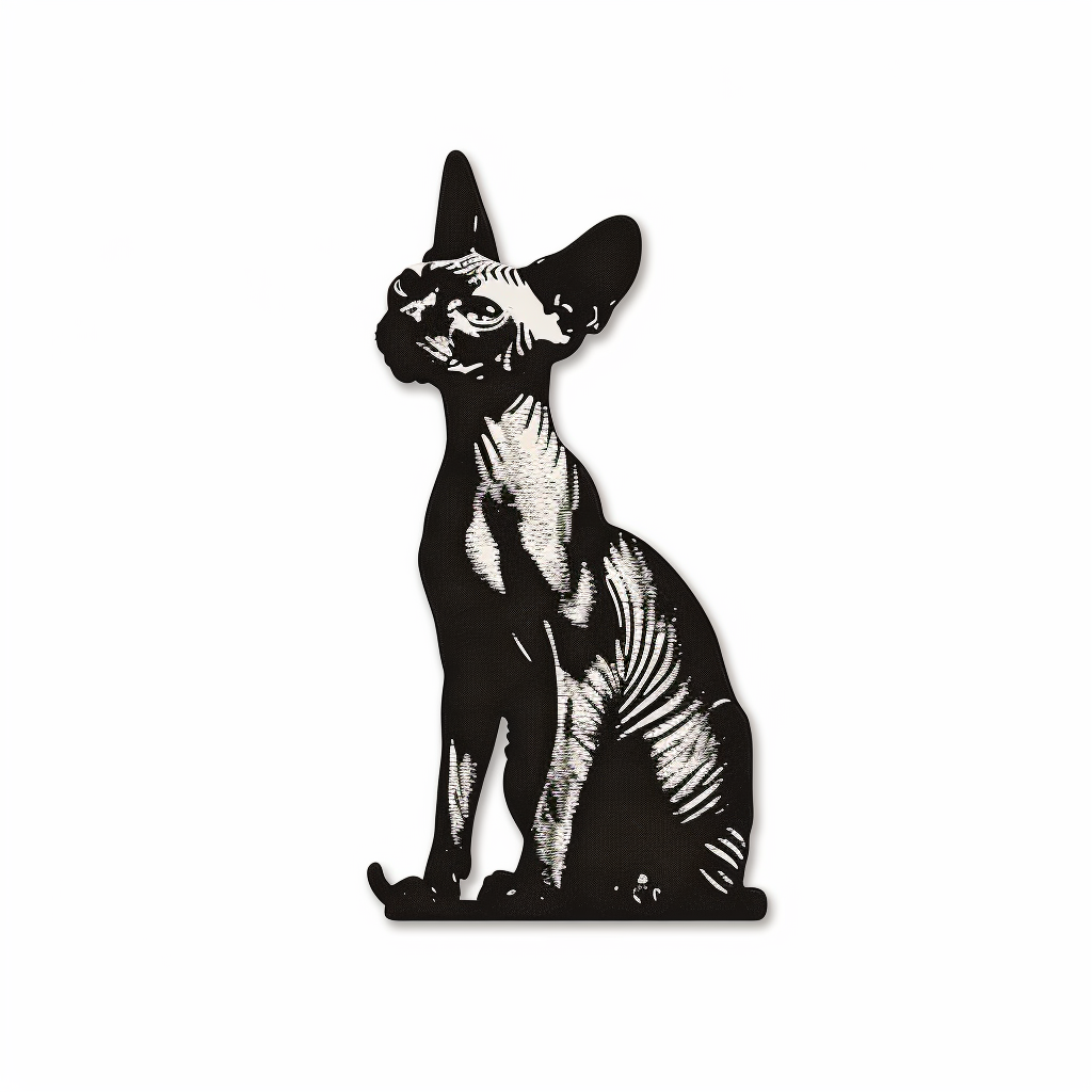 Sphynx Cat Vinyl Decal Sticker for Car, Laptop, Tumbler and more # F010048