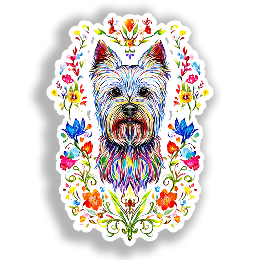 Yorkshire Terrier Dog Vinyl Decal Sticker for Car, Laptop, Tumbler and more # A017121-4" x 4"