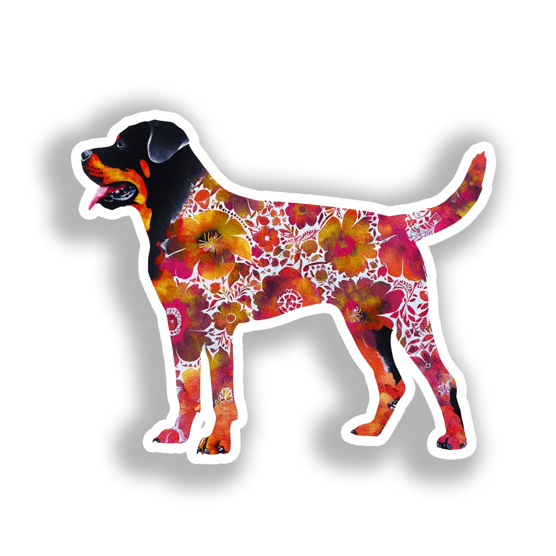 Rottweiler Dog Vinyl Decal Sticker for Car, Laptop, Tumbler and more # A018301-4" x 4"