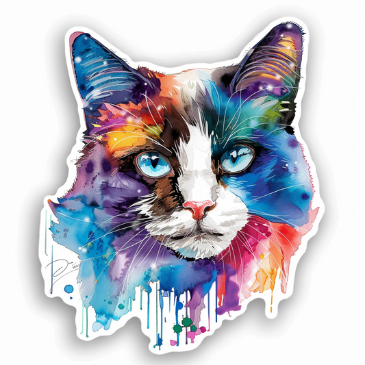 Ragdoll Cat Vinyl Decal Sticker for Car, Laptop, Tumbler and more # F010240