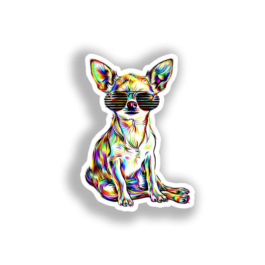 Chihuahua Dog Vinyl Decal Sticker for Car, Laptop, Tumbler and more # A017926-4" x 4"