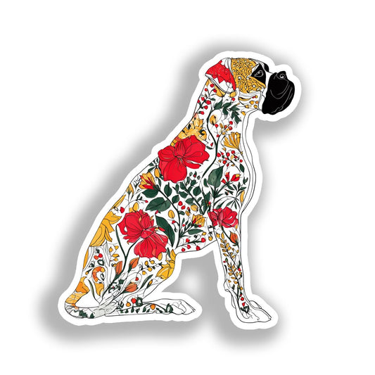 Boxer Dog Vinyl Decal Sticker for Car, Laptop, Tumbler and more # A018985-4" x 4"