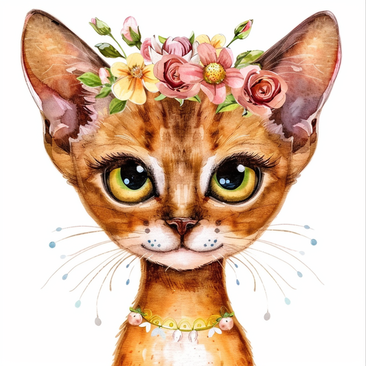 Abyssinian Cat astronaut majestic Expressive surreal Vinyl Decal Sticker for Car, Laptop, Tumbler and more # F021188-4" x 4"
