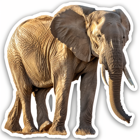 Elephant Expressive surreal Vinyl Decal Sticker for Car, Laptop, Tumbler and more # F022165-4" x 4"