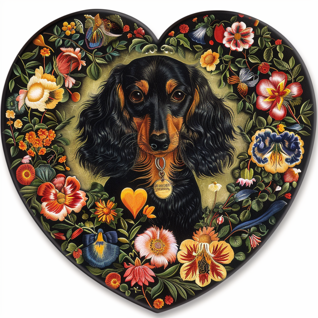 Dachshund Dog Heartcore Vinyl Decal Sticker for Car, Laptop, Tumbler and more # F012791