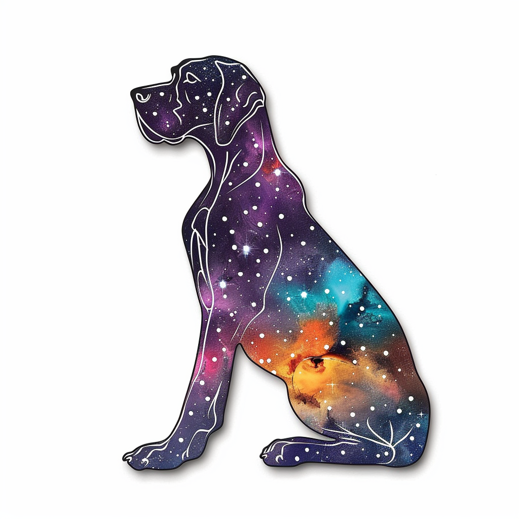 Great Dane Dog Expressive surreal Vinyl Decal Sticker for Car, Laptop, Tumbler and more # F022787