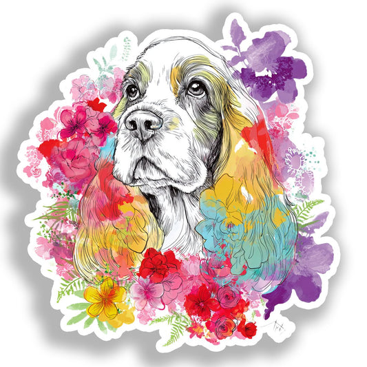 Cocker Spaniel Dog Vinyl Decal Sticker for Car, Laptop, Tumbler and more # A019772-4" x 4"