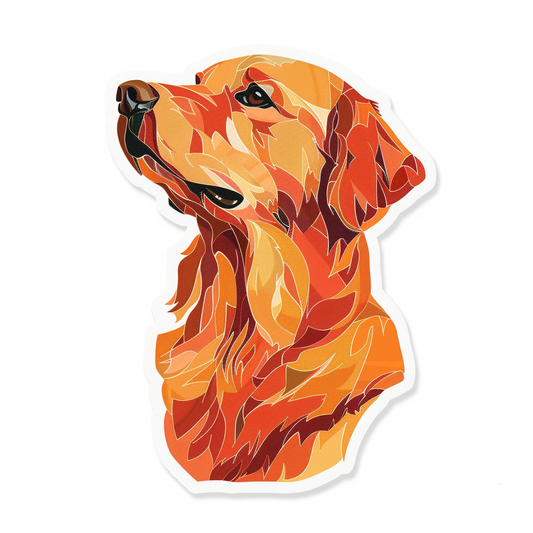 Golden Retriever Dog Vinyl Decal Sticker for Car, Laptop, Tumbler and more # F010519