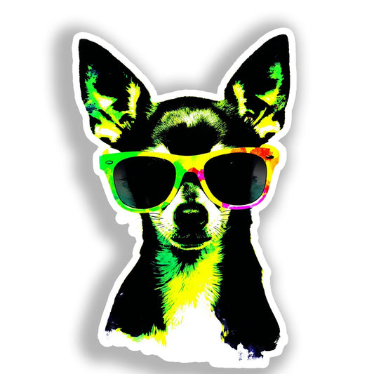 Chihuahua Dog Vinyl Decal Sticker for Car, Laptop, Tumbler and more # A017924-4" x 4"