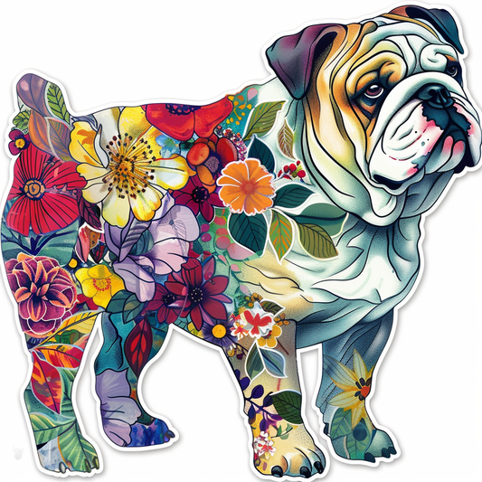 Bulldog Dog majestic Expressive surreal Vinyl Decal Sticker for Car, Laptop, Tumbler and more # F017586