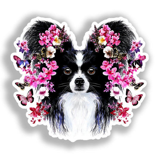 Papillon Dog Vinyl Decal Sticker for Car, Laptop, Tumbler and more # A019262-4" x 4"