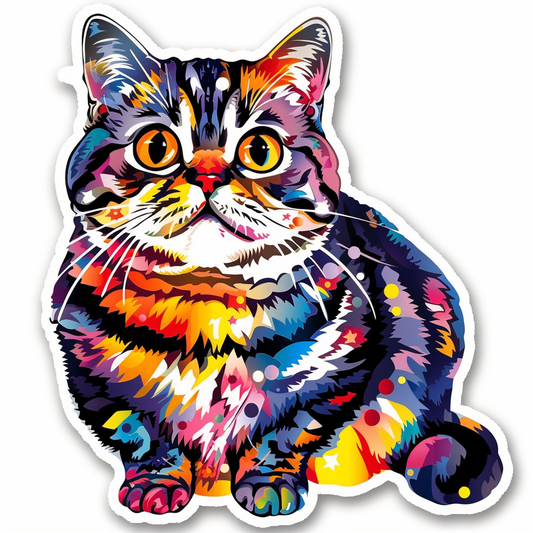 American Shorthair Cat majestic Expressive surreal Vinyl Decal Sticker for Car, Laptop, Tumbler and more # F018056