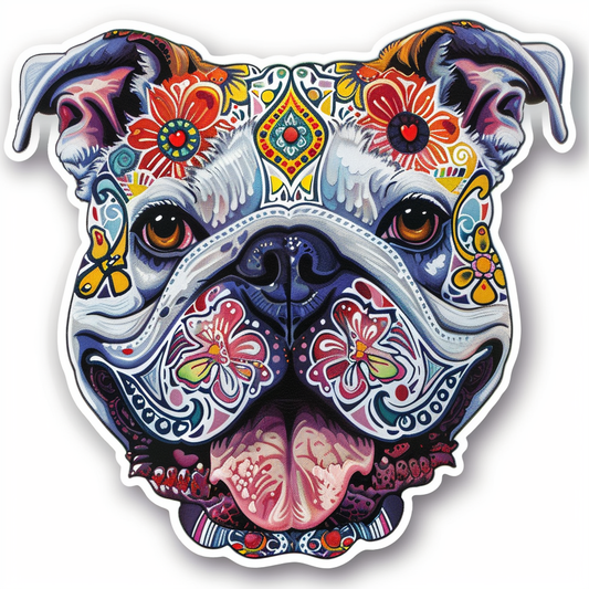 Bulldog Dog majestic Expressive surreal Vinyl Decal Sticker for Car, Laptop, Tumbler and more # F017631